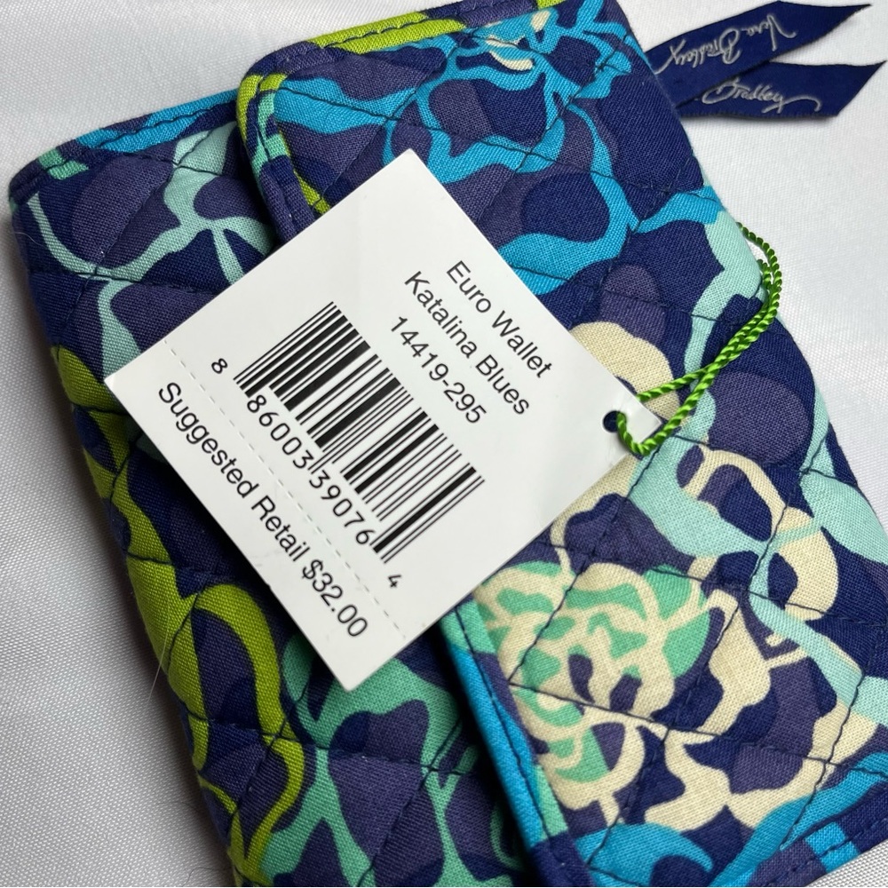 Vera Bradley Euro Wallet Katalina Blues Floral Wristlet Clutch - Picture 6 of 6